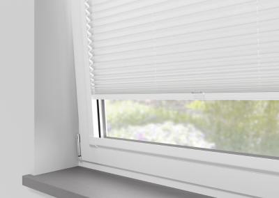 White blinds on a window